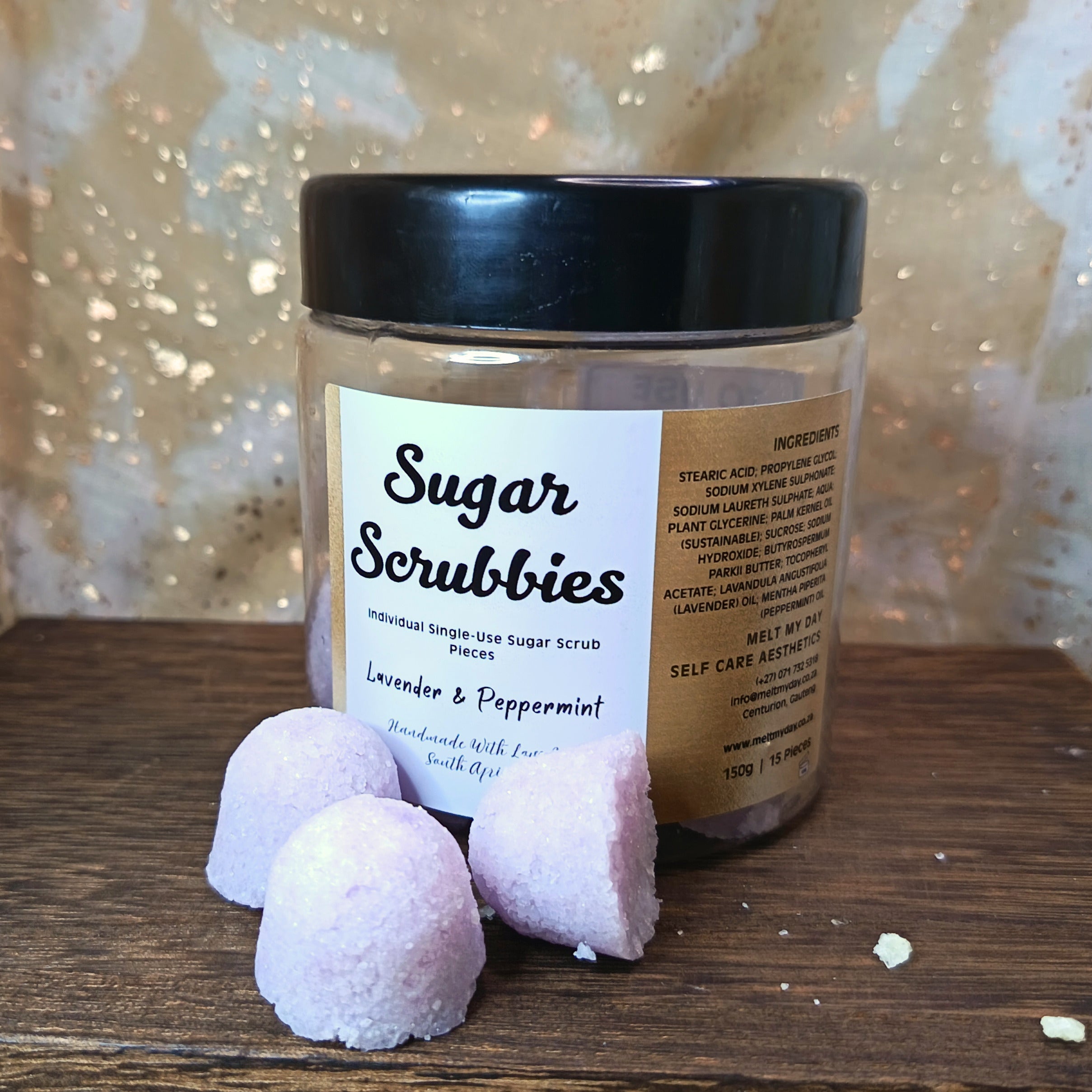 Lavender & Peppermint Sugar Scrubbies